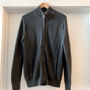 Banana Republic woven zip-up sweater